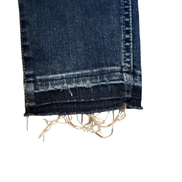 Madewell Womens 10" High-Rise Skinny Jeans Size 26 Dark Wash Distressed Denim Bu - Picture 9 of 15